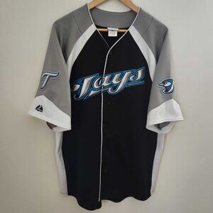 Vintage Toronto Blue Jays Majestic Black/Gray Jersey Men’s Size L — 2009